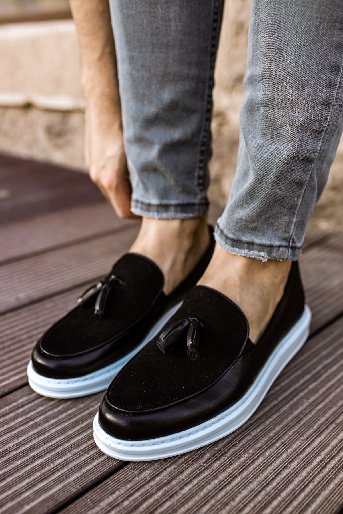 CH002 CBT Loafer Pelle Men Sneaker Black – chekich.com CH002 CBT Loafer Pelle Men Sneaker Black – chekich.com