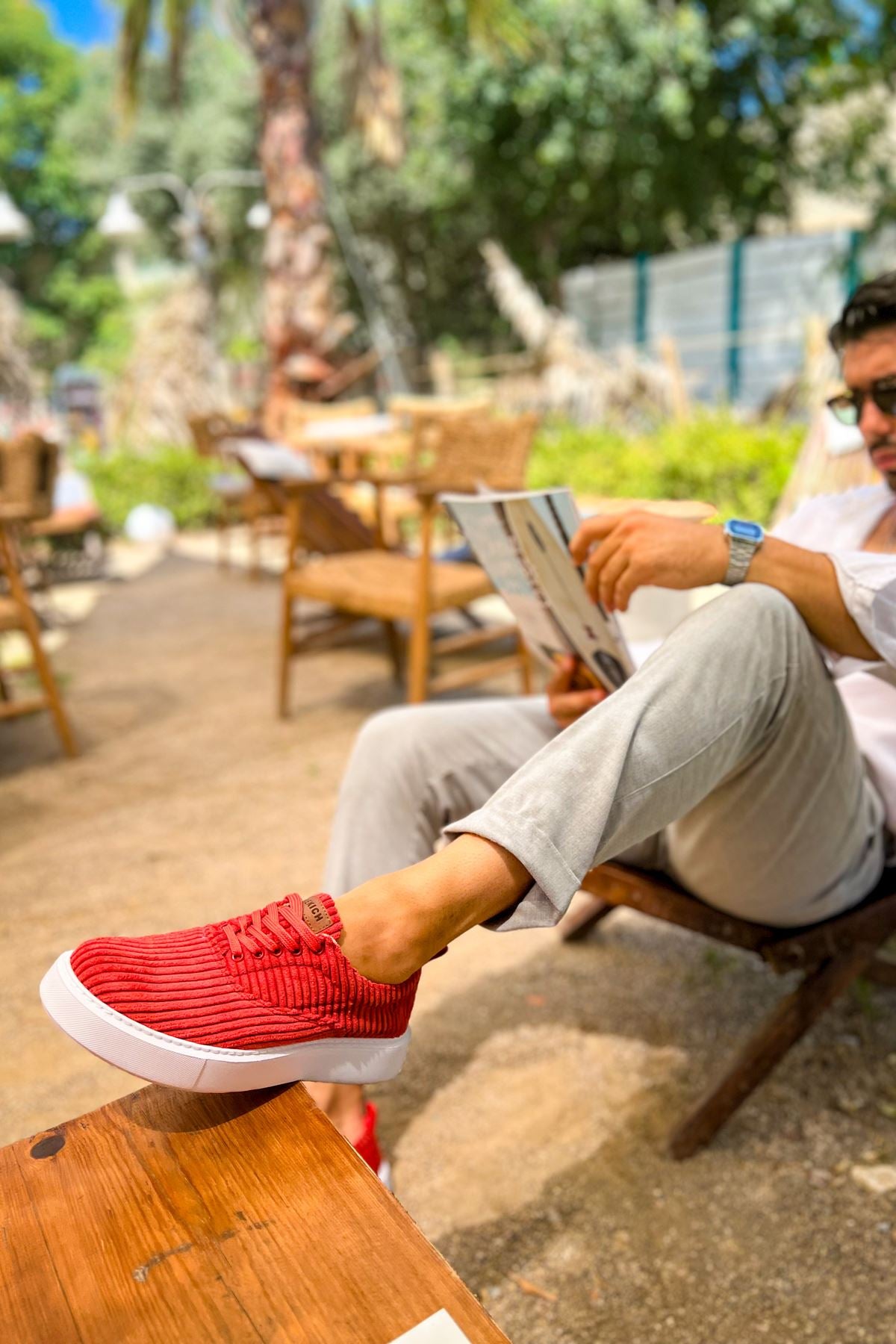 CH173 - KBT Velluto Men's Sneakers Red