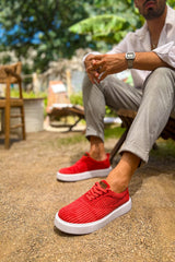 CH173 - KBT Velluto Men's Sneakers Red