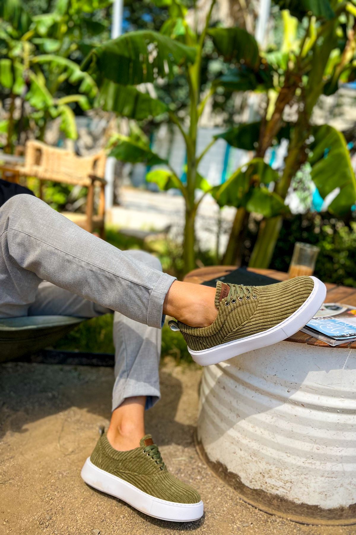 CH173 - KBT Velluto Men's Sneakers Khaki