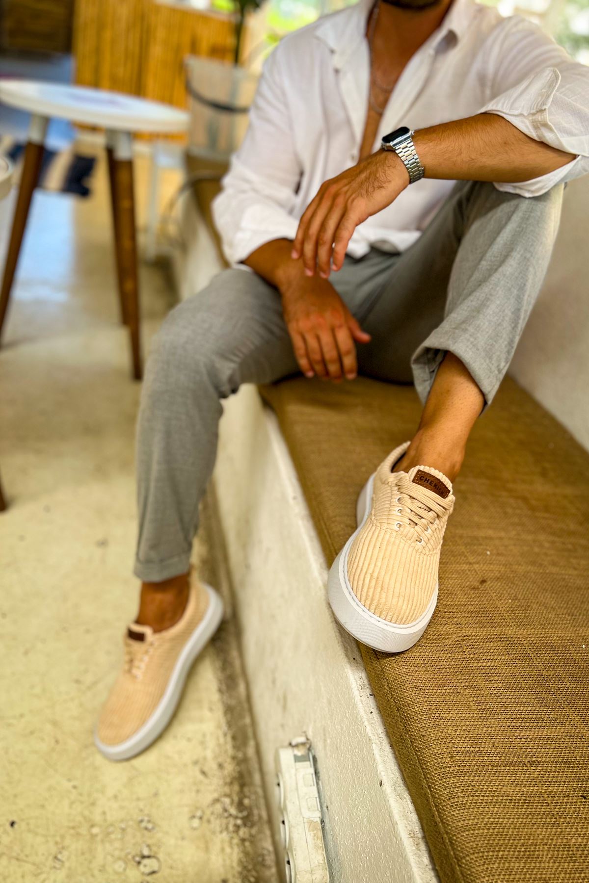 CH173 - KBT Velluto Men's Sneakers BEJ