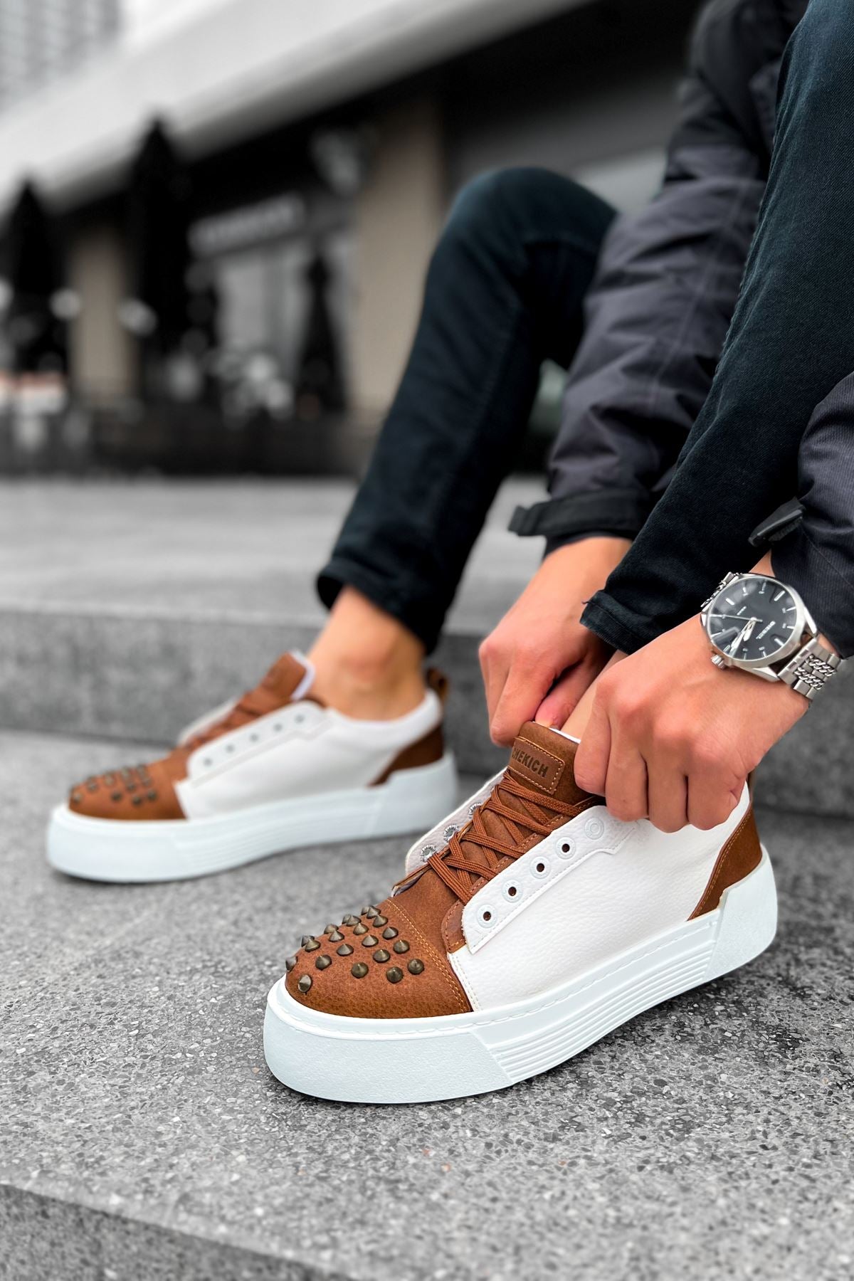 CH169 - CBT Thorn Men's Sneakers Tan/White