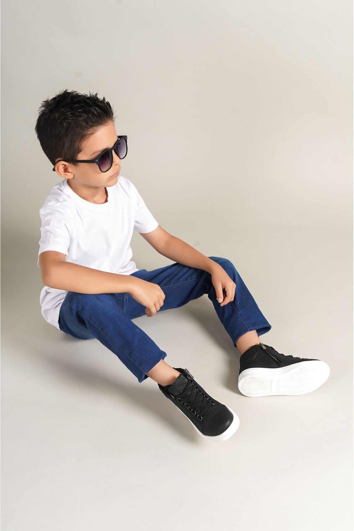 1012 - Roma Çocuk Ayakkabı Black