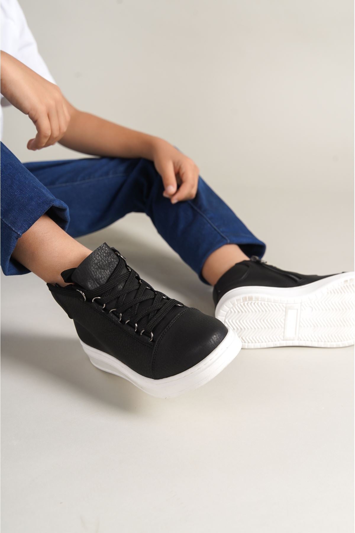 1012 - Roma Çocuk Ayakkabı Black