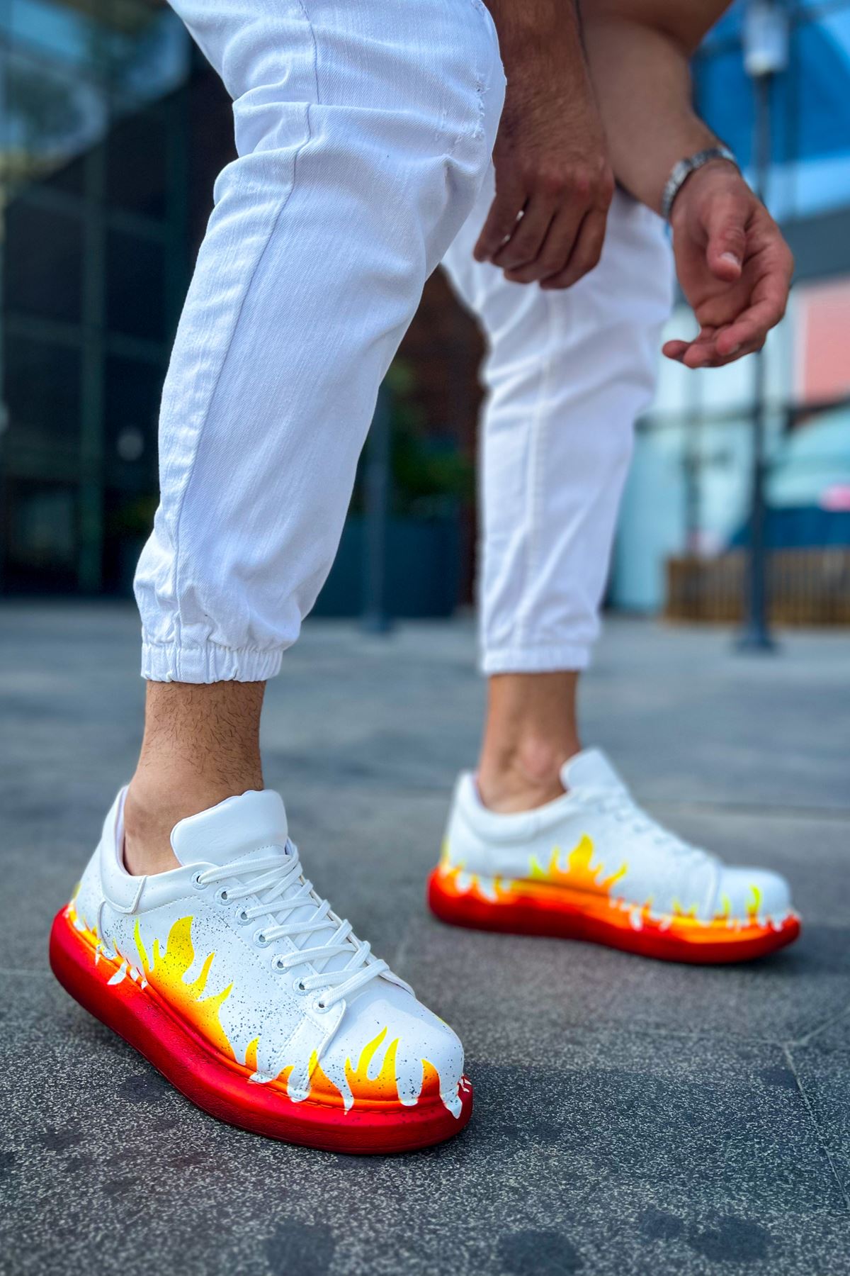 CH254 - CBT Pittura Men's Sneakers 535 Red ALEV