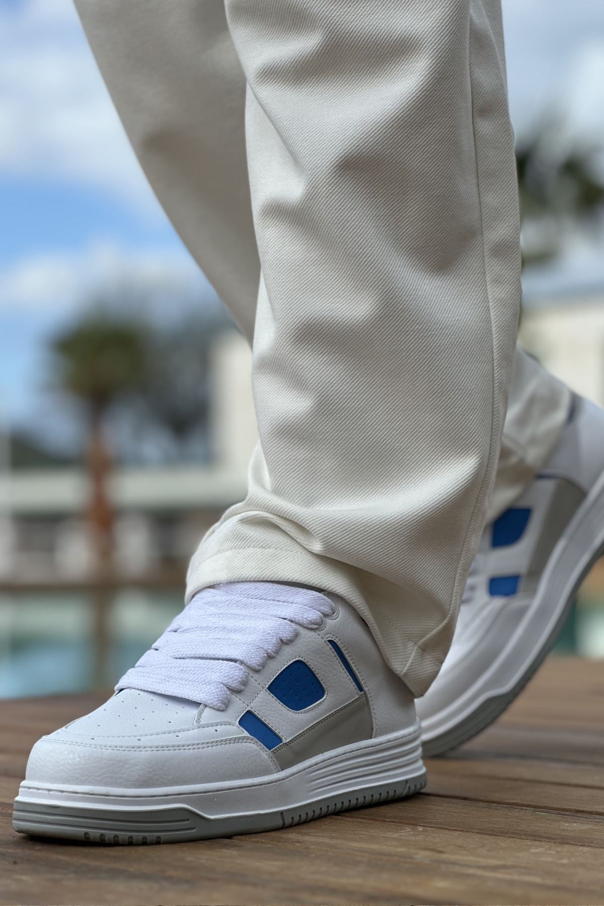 CH2410 - CBT AvaxErkek Spor Ayakkabı White/Blue
