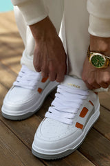 CH2410 - CBT AvaxErkek Spor Ayakkabı White/Turuncu