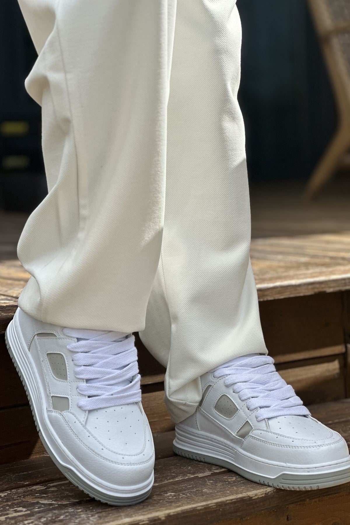 CH2410 - CBT AvaxErkek Spor Ayakkabı White/Grey