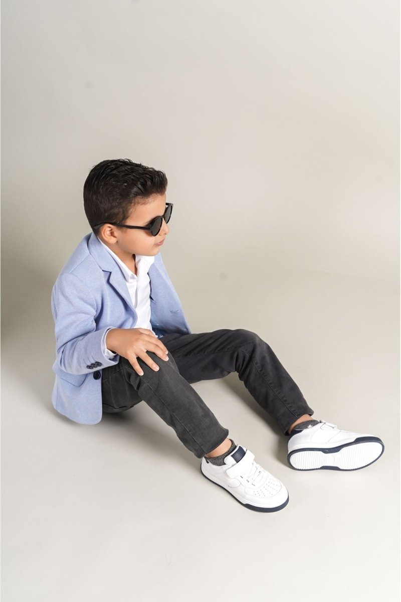 1009 - Prime Çocuk Ayakkabı BEYAZ - SİYAH - chekich.com