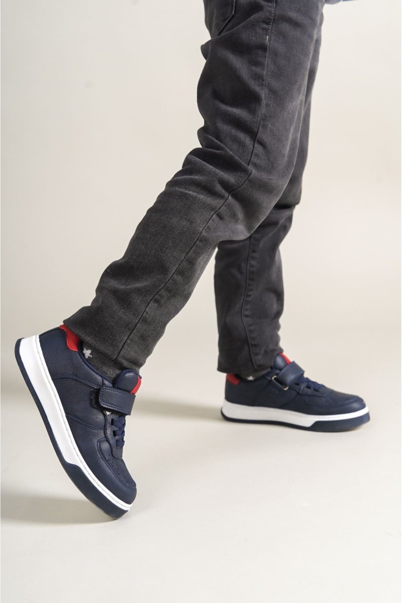 1009 - Prime Çocuk Ayakkabı Lacivert Kırmızı - chekich.com