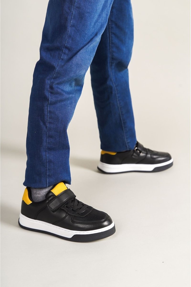 1009 - Prime Çocuk Ayakkabı SIYAH/SARI - chekich.com