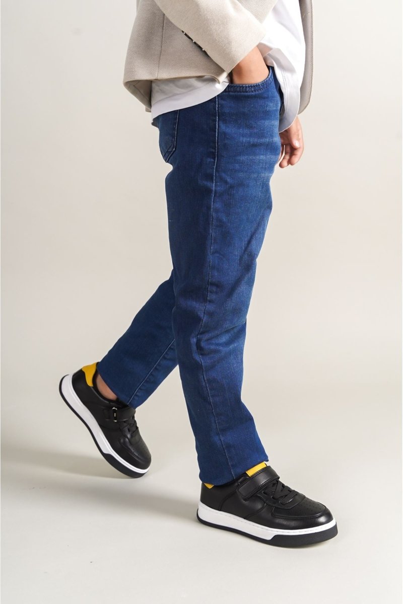 1009 - Prime Çocuk Ayakkabı SIYAH/SARI - chekich.com