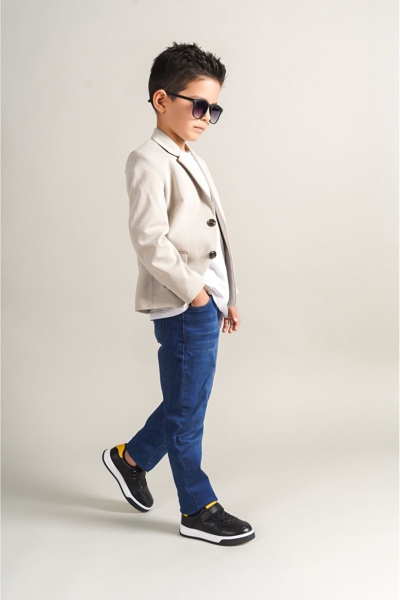 1009 - Prime Çocuk Ayakkabı SIYAH/SARI - chekich.com