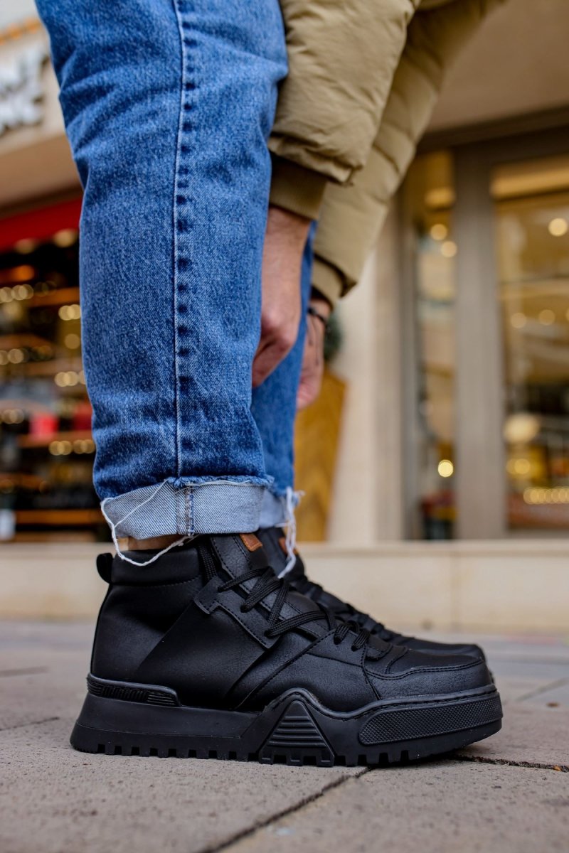 CH057 - GSST Ghost Line Erkek Bot SIYAH/SIYAH - chekich.com