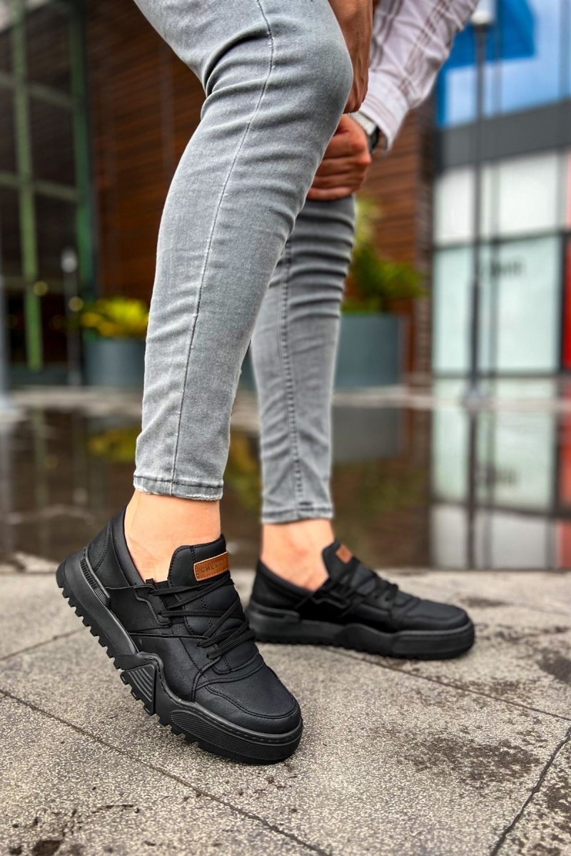 CH067 - GST Warrem Erkek Ayakkabı SIYAH/SIYAH - chekich.com