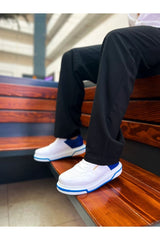 CH075 - CBT Signature Erkek Ayakkabı BEYAZ / SAX MAVI - chekich.com