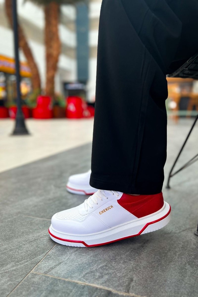 CH075 - CBT Signature Erkek Ayakkabı BEYAZ/KIRMIZI - chekich.com