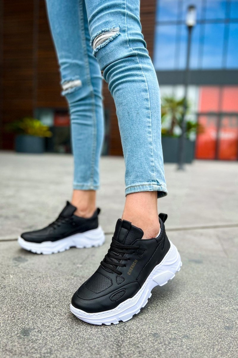 CH089 - CBT Low Top Lace Up Erkek Ayakkabı SIYAH - chekich.com