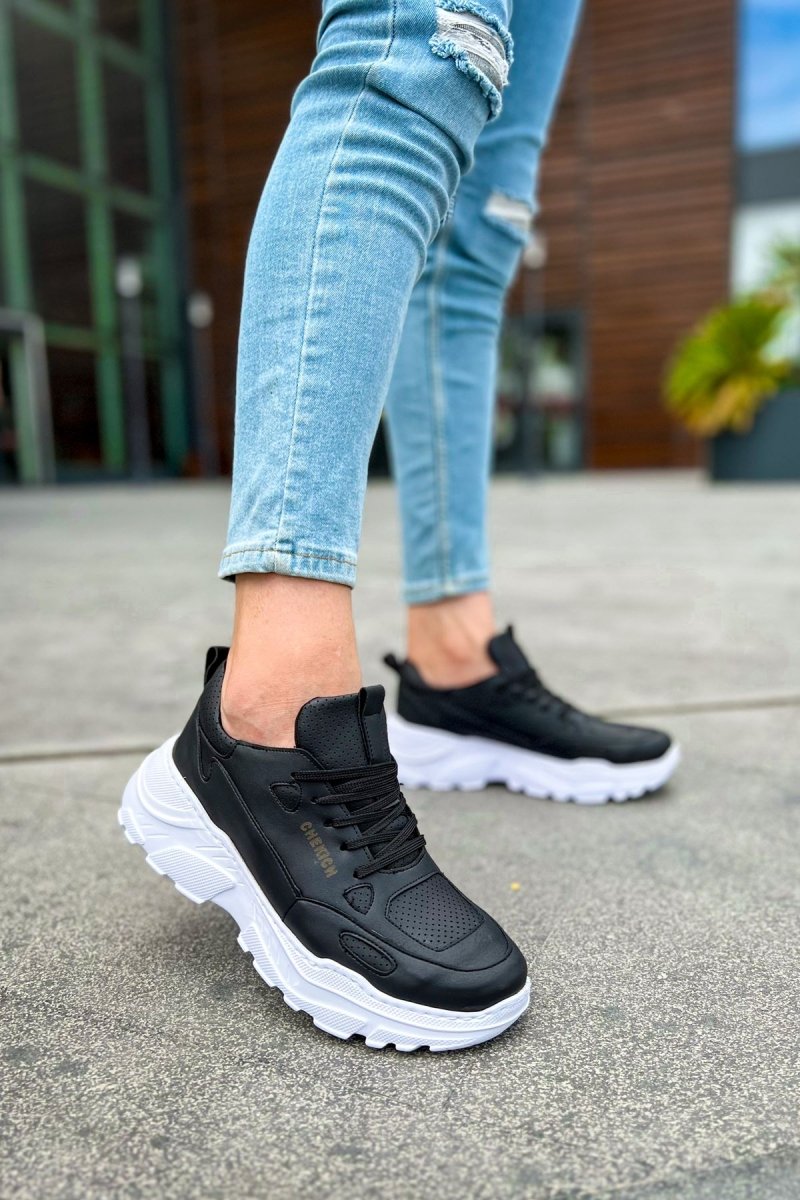 CH089 - CBT Low Top Lace Up Erkek Ayakkabı SIYAH - chekich.com