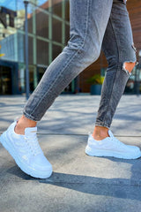 CH105 - CBT Cronus Erkek Ayakkabı BEYAZ - chekich.com