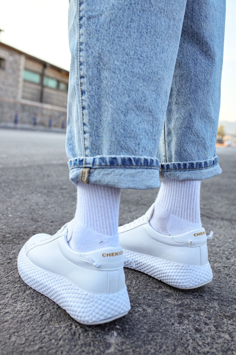 CH107 - CBT Felibord Erkek Ayakkabı BEYAZ / BEYAZ - chekich.com