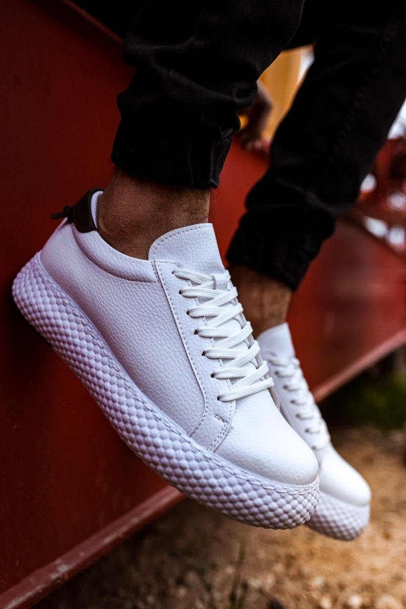 CH107 - CBT Felibord Erkek Ayakkabı BEYAZ / HAKI - chekich.com