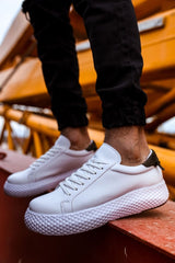 CH107 - CBT Felibord Erkek Ayakkabı BEYAZ / HAKI - chekich.com