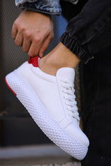 CH107 - CBT Felibord Erkek Ayakkabı BEYAZ/KIRMIZI - chekich.com