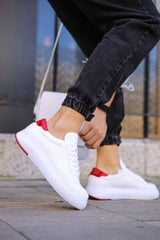 CH107 - CBT Felibord Erkek Ayakkabı BEYAZ/KIRMIZI - chekich.com