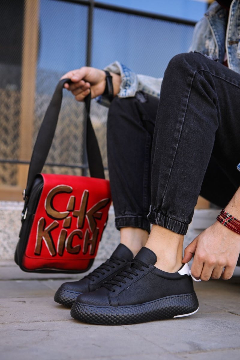 CH107 - CST Felibord Erkek Ayakkabı SIYAH/BEYAZ - chekich.com