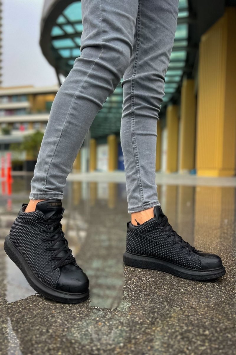 CH111 - GST Milano Erkek Bot SIYAH/SIYAH - chekich.com