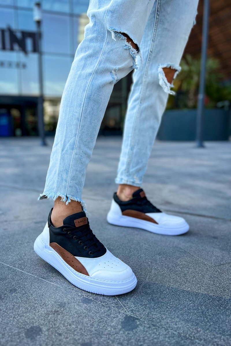 CH115 - CBT Literide Erkek Ayakkabı BEYAZ/TABA/SIYAH - chekich.com