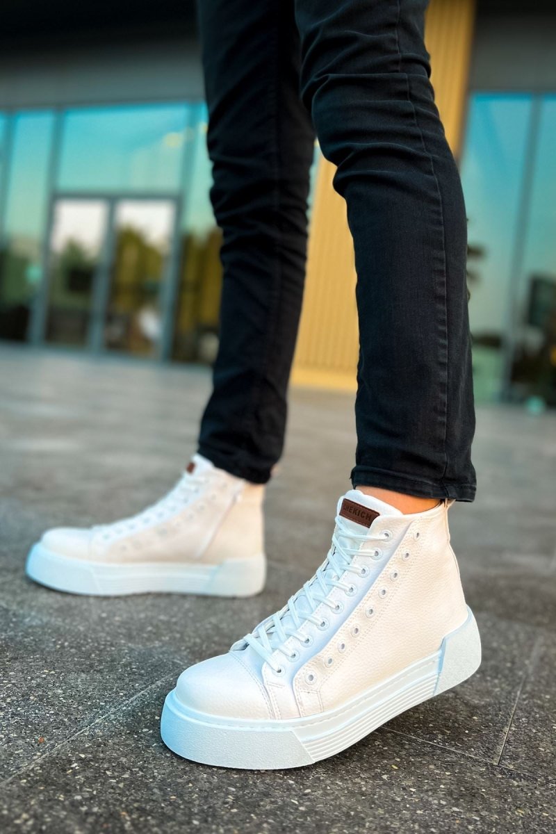 CH167 - GBT Blazer Erkek Bot BEYAZ / BEYAZ - chekich.com