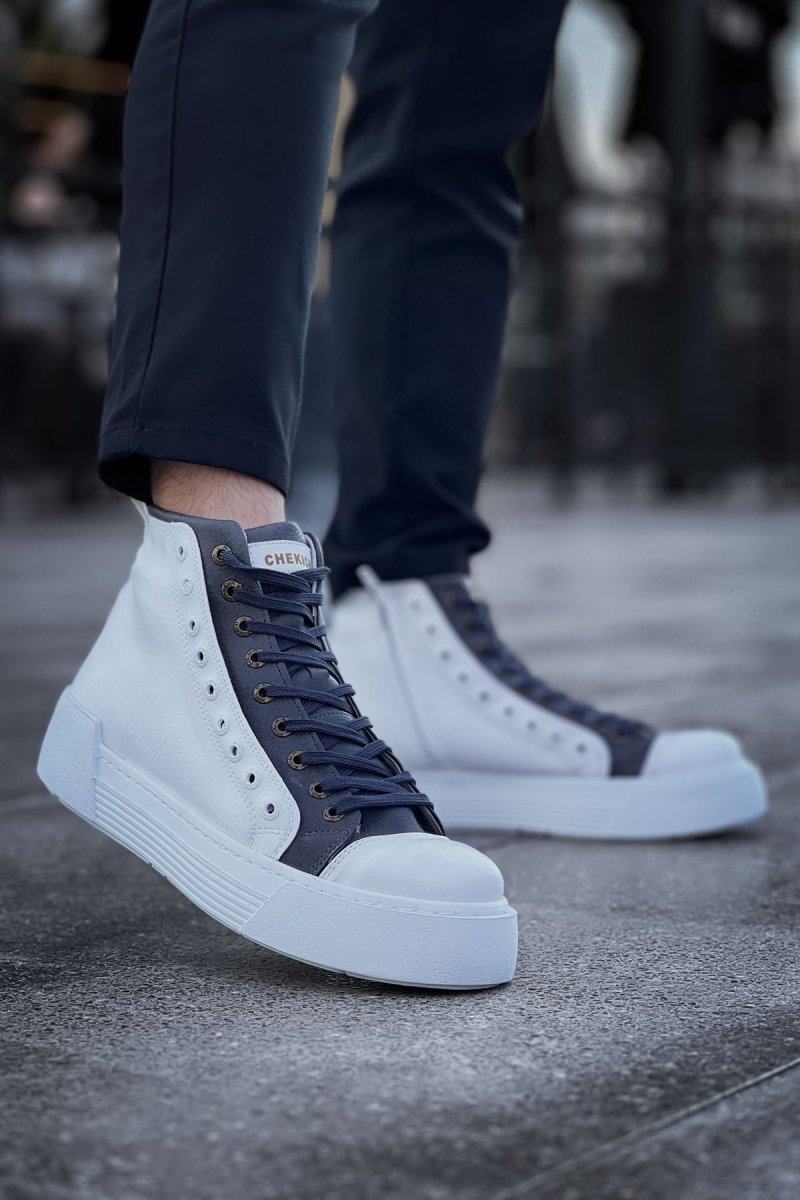 CH167 GBT Blazer Erkek Bot BEYAZ/ANTRASIT - chekich.com