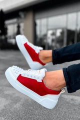 CH169 - CBT Thorn Erkek Ayakkabı BEYAZ / KIRMIZI - chekich.com