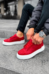 CH169 - CBT Thorn Erkek Ayakkabı KIRMIZI - chekich.com