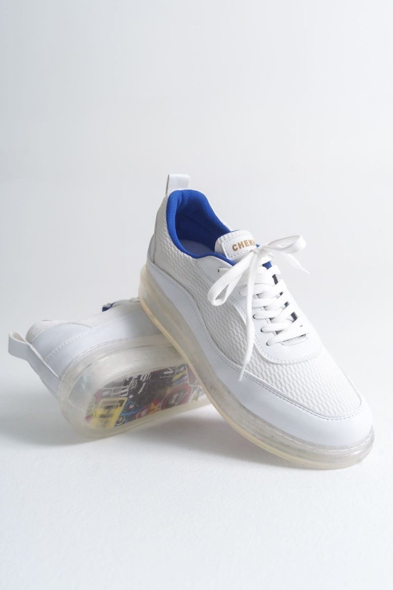 CH181 - RRT İpekyol Erkek Ayakkabı BEYAZ / SAX MAVI - chekich.com