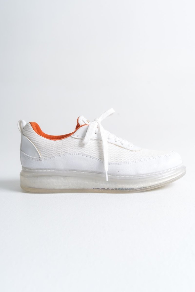 CH181 - RRT İpekyol Erkek Ayakkabı BEYAZ - TURUNCU - chekich.com