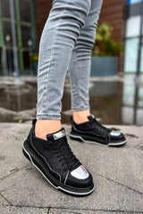 CH183 - CST Jet Setter Mirror Erkek Ayakkabı SIYAH/GUMUS - chekich.com