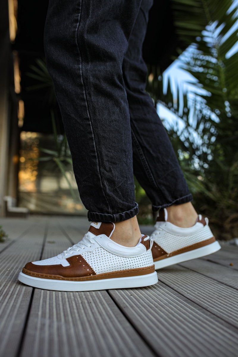 CH201 - CBT Hercules Erkek Ayakkabı TABA/BEYAZ - chekich.com