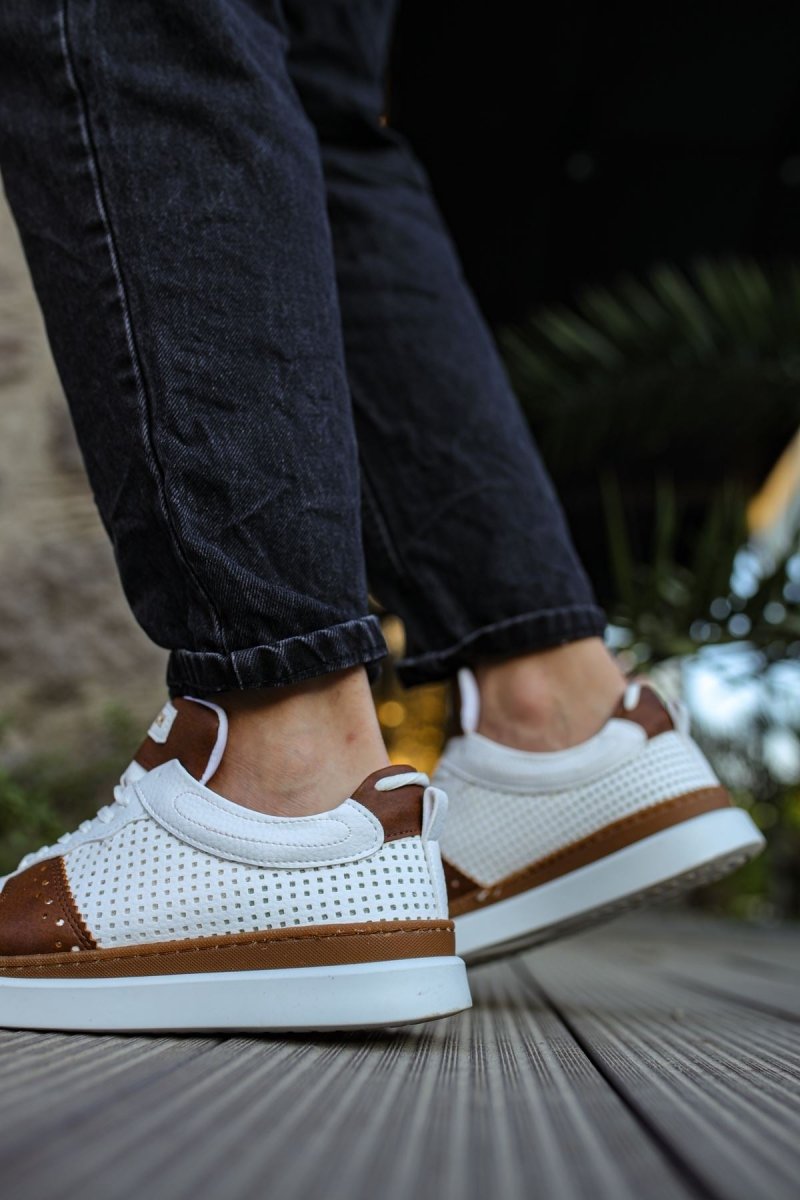 CH201 - CBT Hercules Erkek Ayakkabı TABA/BEYAZ - chekich.com