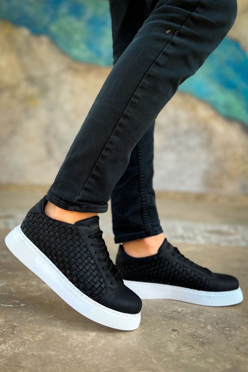 CH203 - OBT Maglieria Erkek Ayakkabı SIYAH - chekich.com