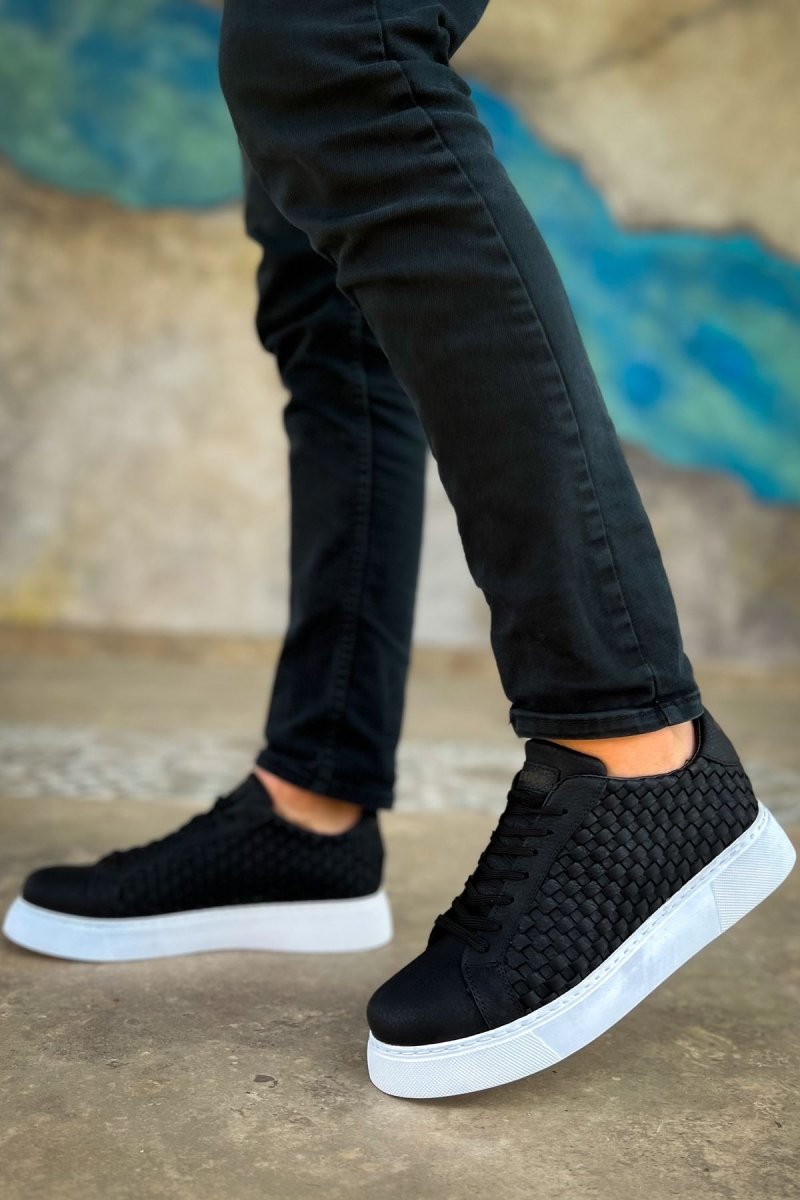 CH203 - OBT Maglieria Erkek Ayakkabı SIYAH - chekich.com