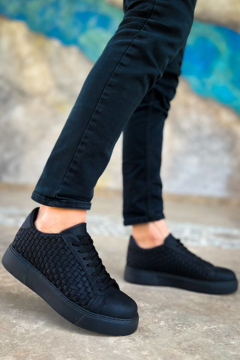 CH203 - OST Maglieria Erkek Ayakkabı SIYAH - chekich.com