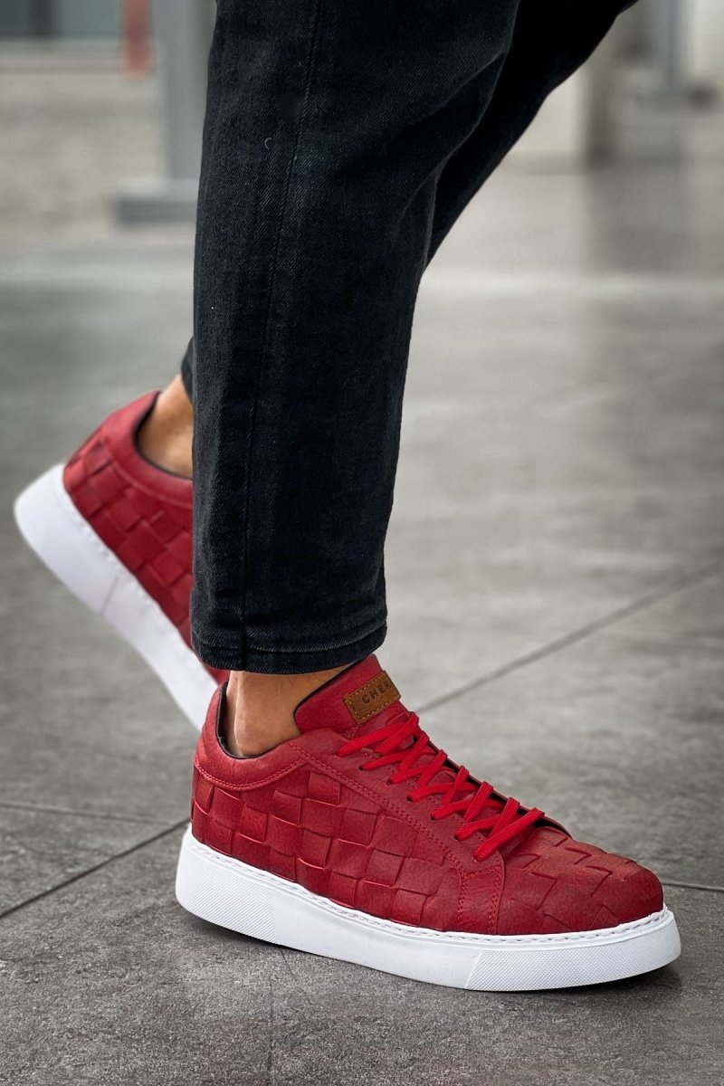 CH209 - OBT Vimini Erkek Ayakkabı KIRMIZI - chekich.com