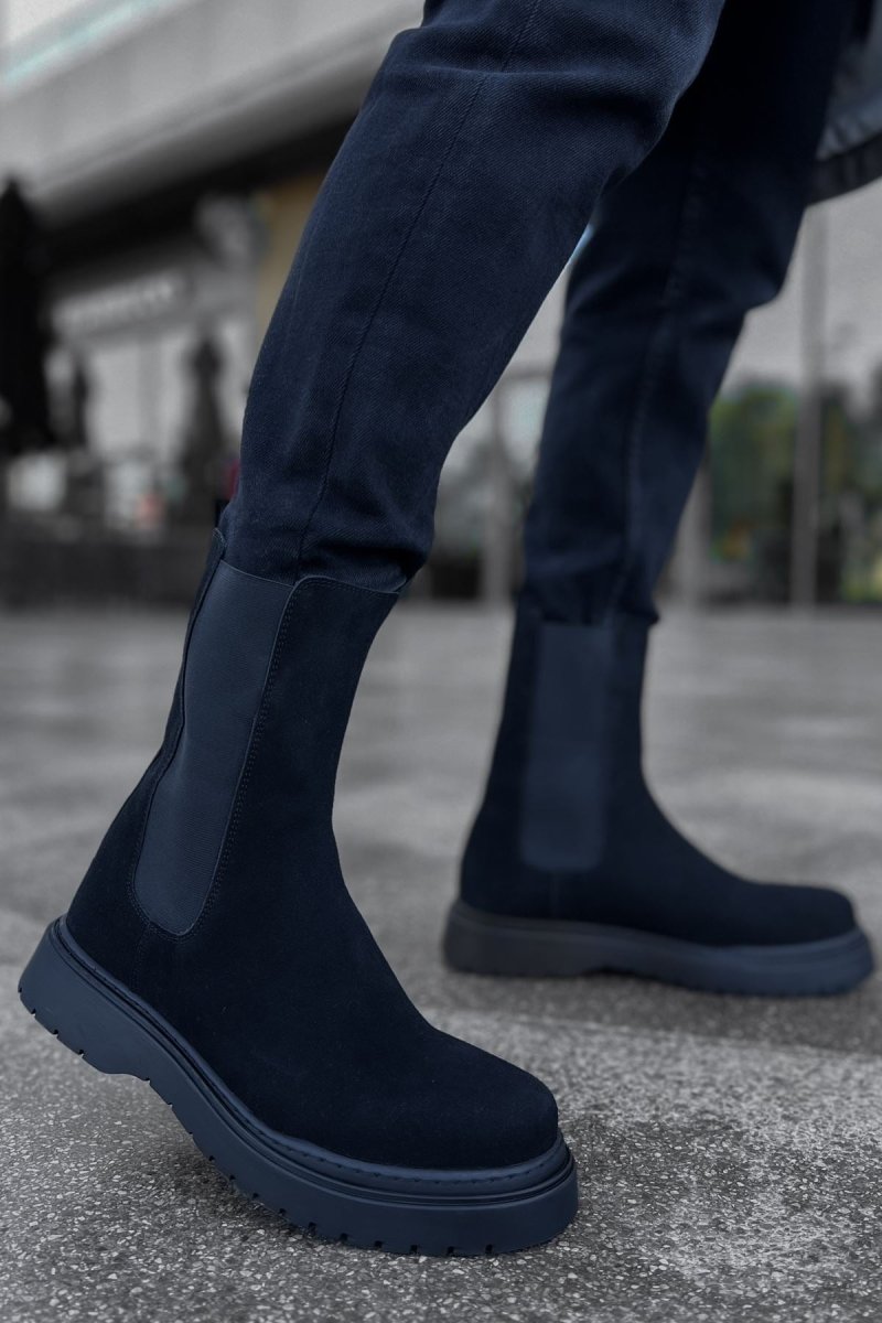 CH223 - SRT Alaska Süet Erkek Bot SIYAH - chekich.com