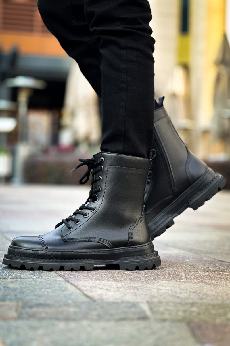 CH229 - FST Crow Erkek Bot SIYAH - chekich.com