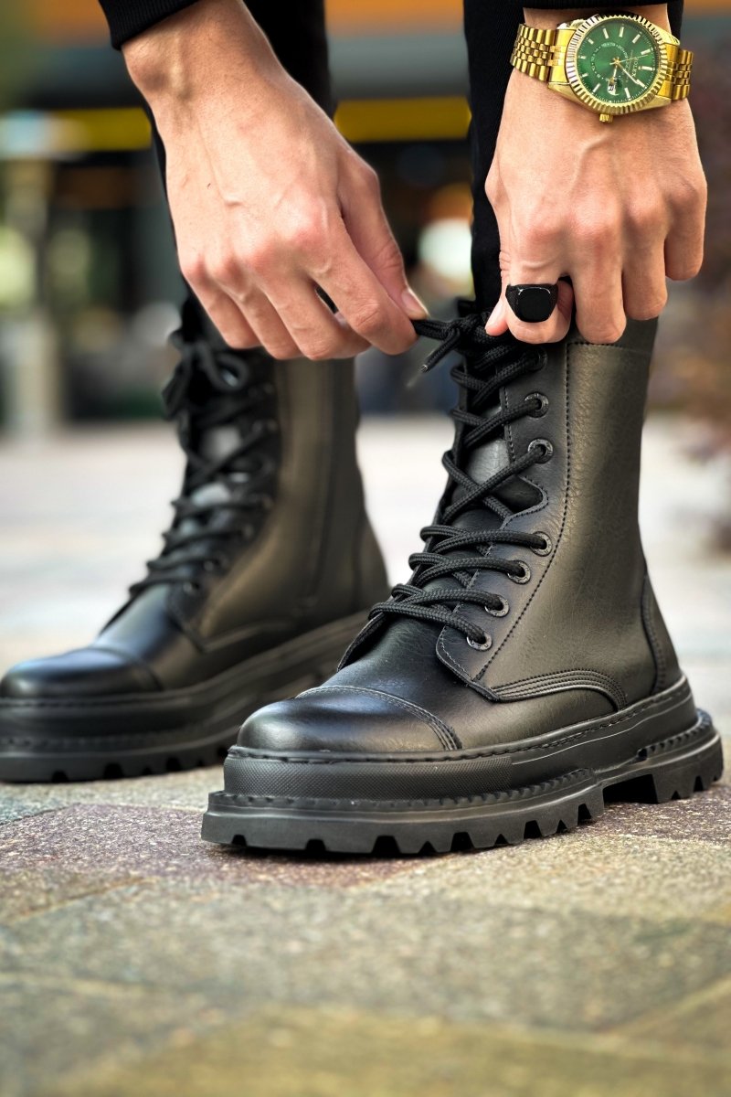 CH229 - FST Crow Erkek Bot SIYAH - chekich.com