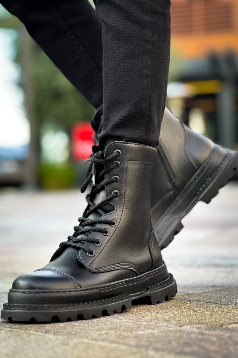 CH229 - FST Crow Erkek Bot SIYAH - chekich.com