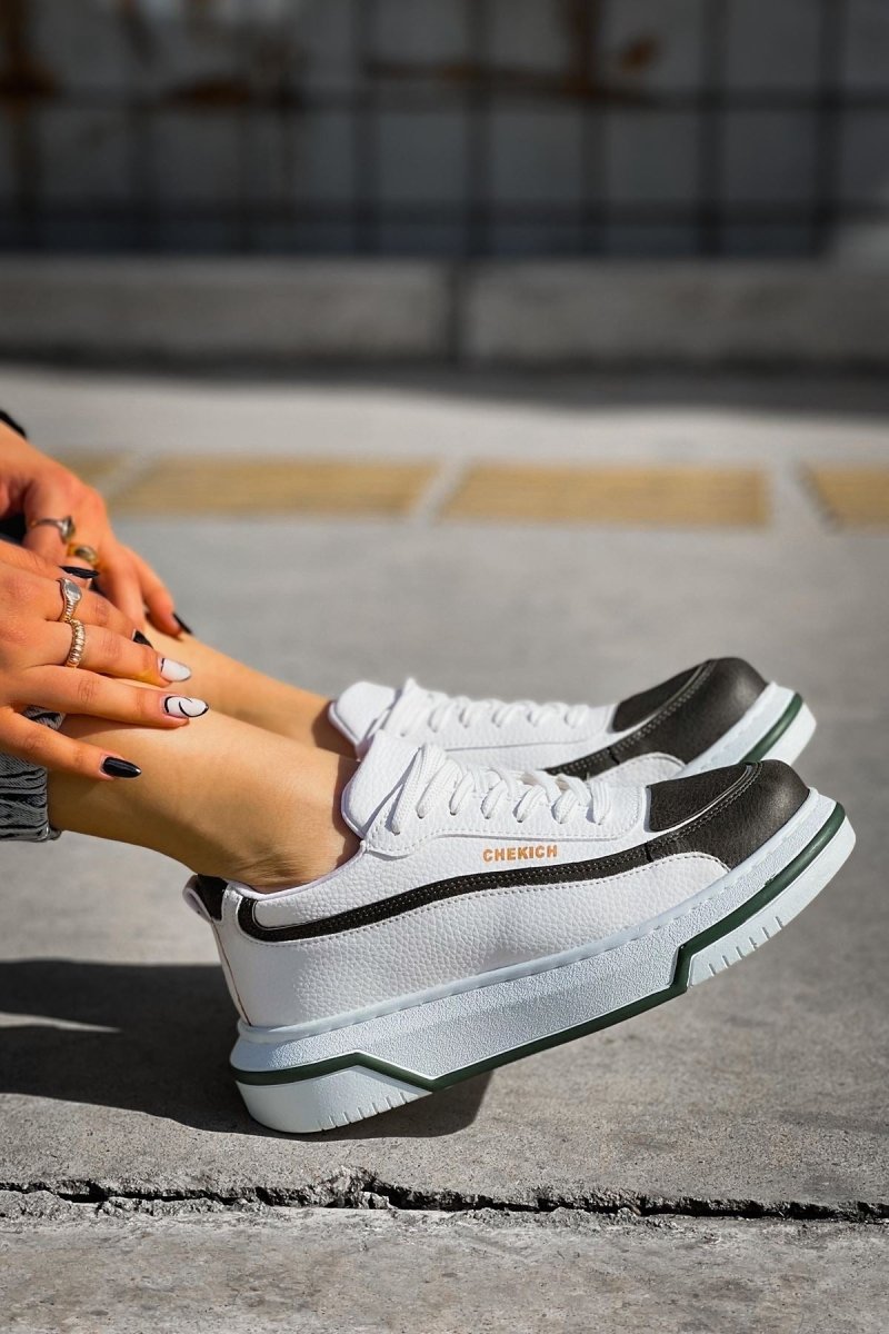 CH241 - CBT Signature Line Up Erkek Ayakkabı HAKI/BEYAZ - chekich.com